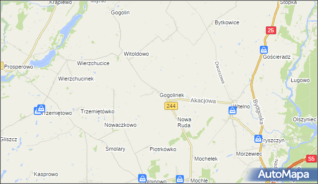 mapa Gogolinek, Gogolinek na mapie Targeo