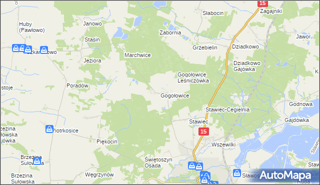 mapa Gogołowice gmina Milicz, Gogołowice gmina Milicz na mapie Targeo