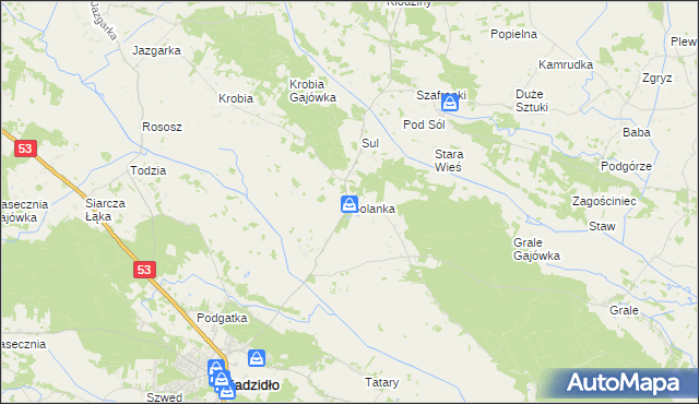 mapa Golanka gmina Kadzidło, Golanka gmina Kadzidło na mapie Targeo