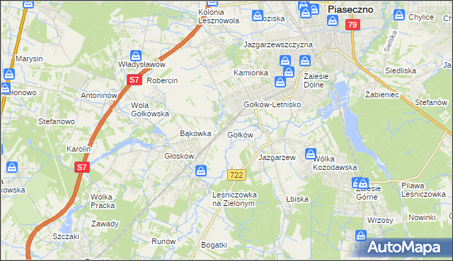 mapa Gołków, Gołków na mapie Targeo