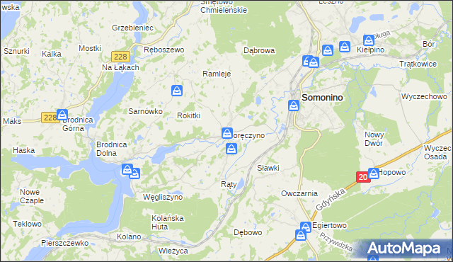 mapa Goręczyno, Goręczyno na mapie Targeo