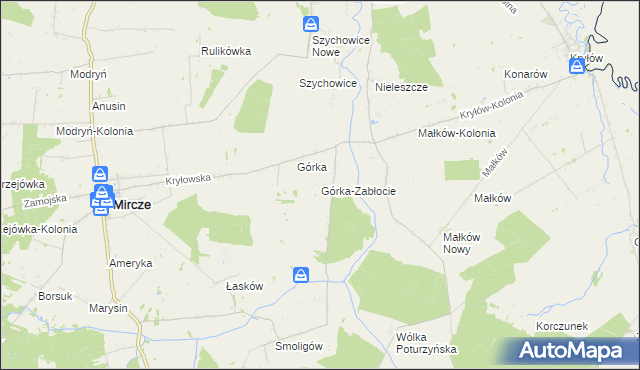 mapa Górka-Zabłocie, Górka-Zabłocie na mapie Targeo