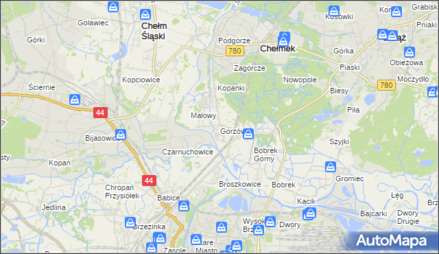 mapa Gorzów, Gorzów na mapie Targeo