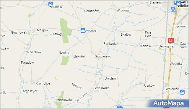 mapa Gościejew, Gościejew na mapie Targeo