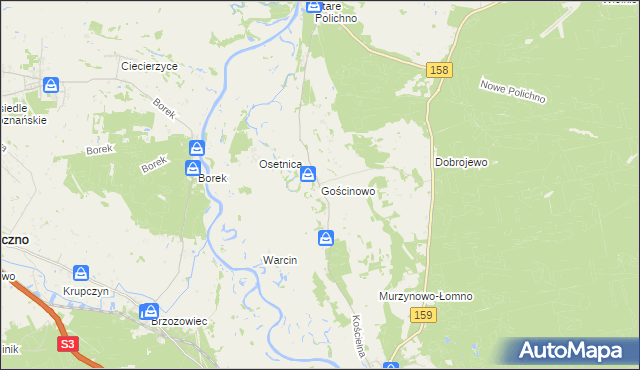 mapa Gościnowo, Gościnowo na mapie Targeo