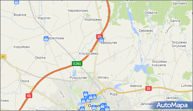 mapa Goślinowo, Goślinowo na mapie Targeo