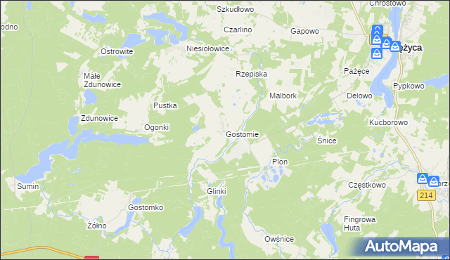 mapa Gostomie, Gostomie na mapie Targeo