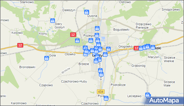 mapa Gostyń, Gostyń na mapie Targeo