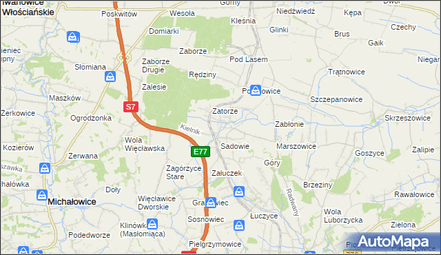 mapa Goszcza, Goszcza na mapie Targeo
