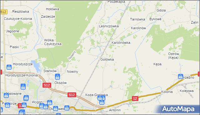 mapa Gotówka, Gotówka na mapie Targeo