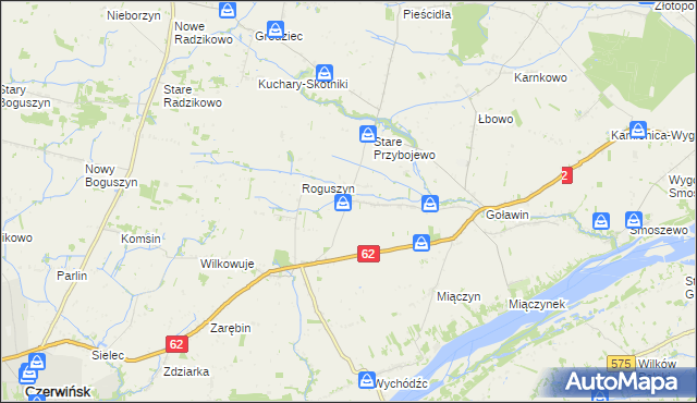 mapa Goworowo gmina Czerwińsk nad Wisłą, Goworowo gmina Czerwińsk nad Wisłą na mapie Targeo