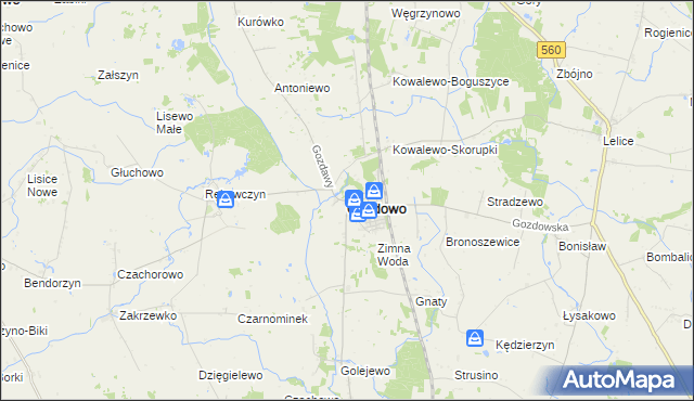 mapa Gozdowo powiat sierpecki, Gozdowo powiat sierpecki na mapie Targeo