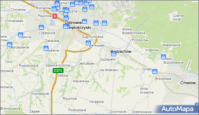 mapa Goździelin, Goździelin na mapie Targeo