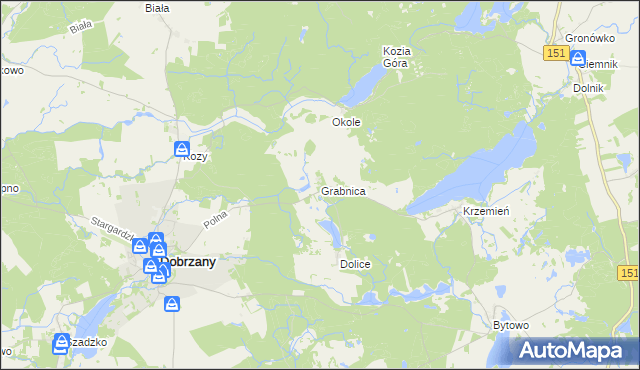 mapa Grabnica, Grabnica na mapie Targeo