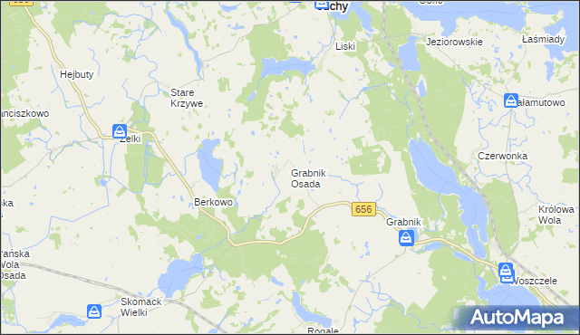 mapa Grabnik Osada, Grabnik Osada na mapie Targeo