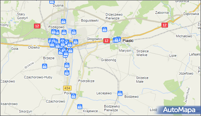 mapa Grabonóg, Grabonóg na mapie Targeo