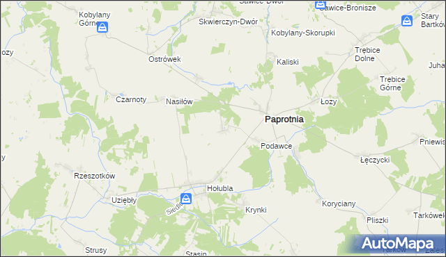 mapa Grabowiec gmina Paprotnia, Grabowiec gmina Paprotnia na mapie Targeo
