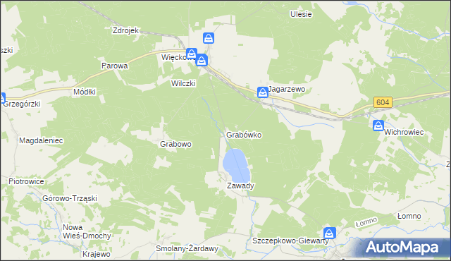 mapa Grabówko gmina Janowo, Grabówko gmina Janowo na mapie Targeo