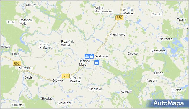 mapa Grabowo gmina Gołdap, Grabowo gmina Gołdap na mapie Targeo