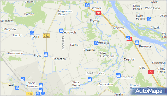 mapa Grażyna, Grażyna na mapie Targeo