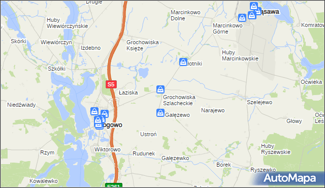 mapa Grochowiska Szlacheckie, Grochowiska Szlacheckie na mapie Targeo
