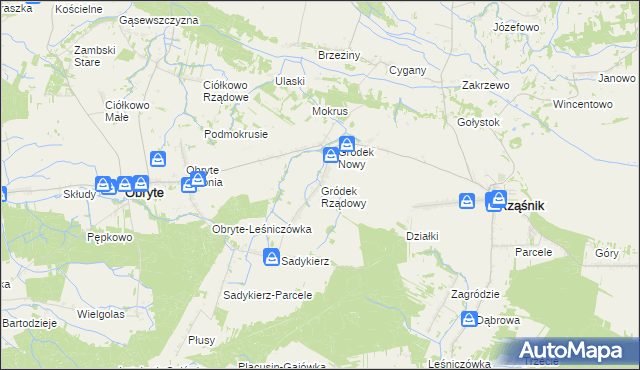 mapa Gródek Rządowy, Gródek Rządowy na mapie Targeo