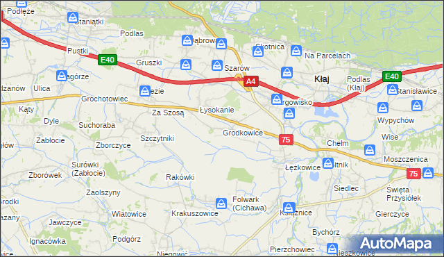 mapa Grodkowice, Grodkowice na mapie Targeo