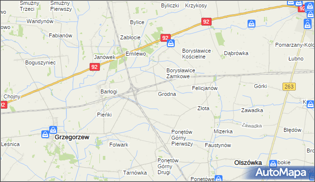 mapa Grodna, Grodna na mapie Targeo