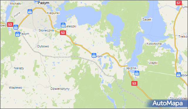 mapa Grom, Grom na mapie Targeo