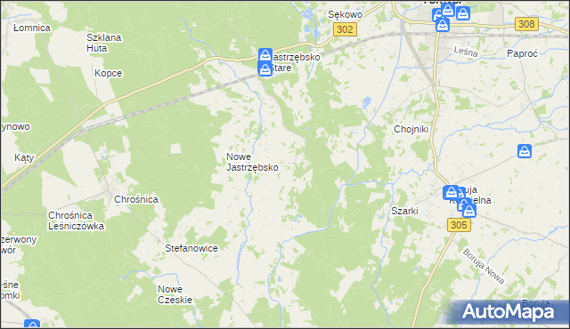 mapa Grubsko, Grubsko na mapie Targeo