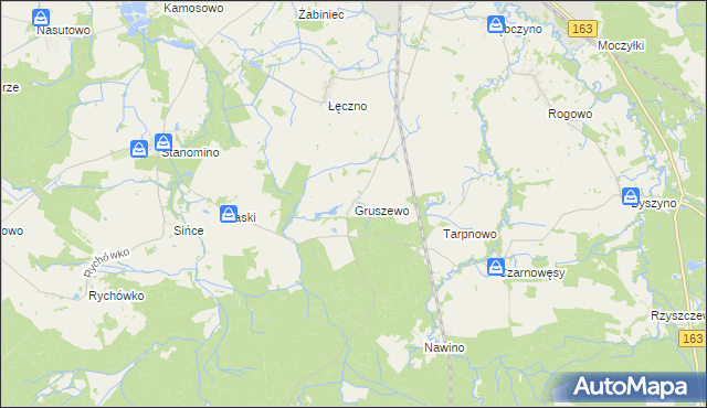 mapa Gruszewo, Gruszewo na mapie Targeo