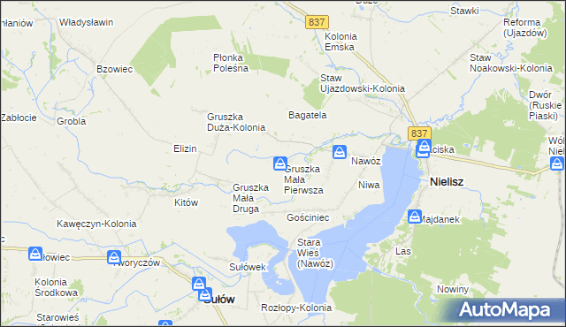 mapa Gruszka Mała Pierwsza, Gruszka Mała Pierwsza na mapie Targeo