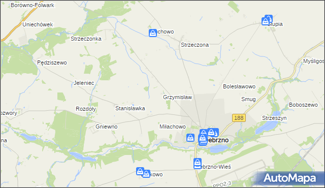 mapa Grzymisław, Grzymisław na mapie Targeo