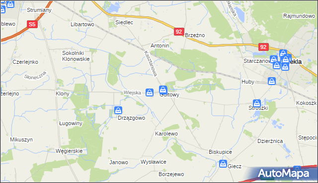 mapa Gułtowy, Gułtowy na mapie Targeo