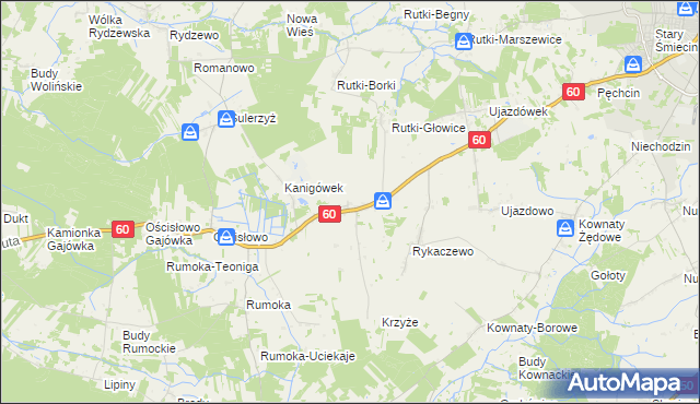 mapa Gumowo gmina Ciechanów, Gumowo gmina Ciechanów na mapie Targeo