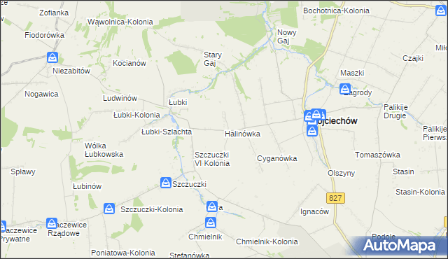 mapa Halinówka, Halinówka na mapie Targeo