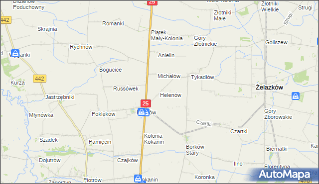 mapa Helenów gmina Żelazków, Helenów gmina Żelazków na mapie Targeo