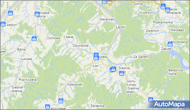 mapa Hoczew, Hoczew na mapie Targeo