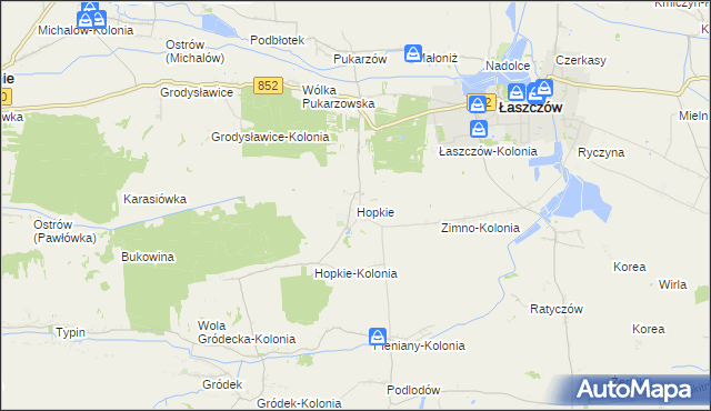 mapa Hopkie, Hopkie na mapie Targeo