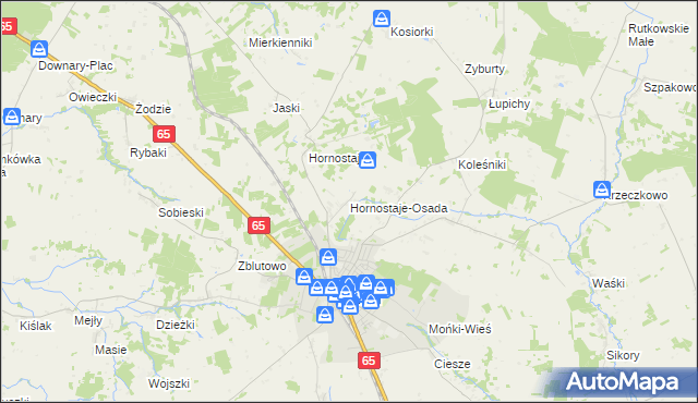 mapa Hornostaje-Osada, Hornostaje-Osada na mapie Targeo