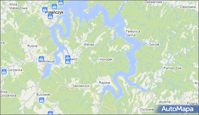 mapa Horodek, Horodek na mapie Targeo