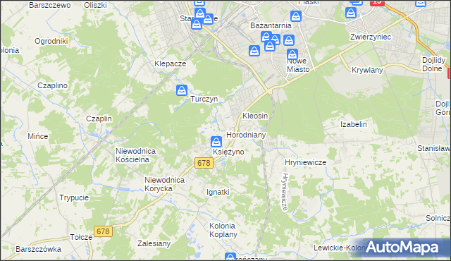 mapa Horodniany, Horodniany na mapie Targeo