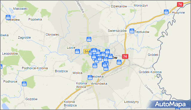 mapa Hrubieszów, Hrubieszów na mapie Targeo