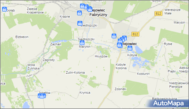 mapa Hruszów, Hruszów na mapie Targeo