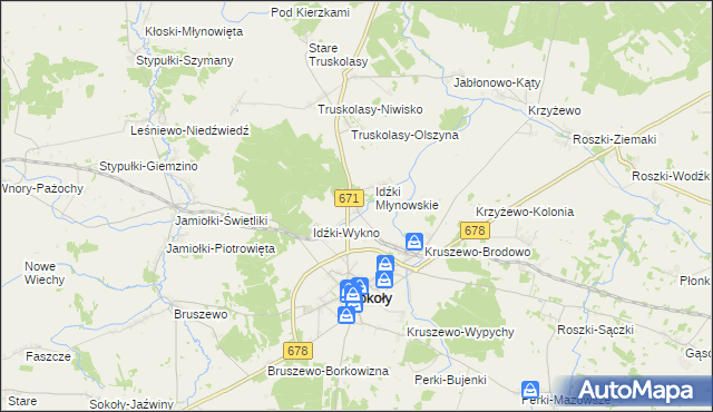 mapa Idźki Średnie, Idźki Średnie na mapie Targeo