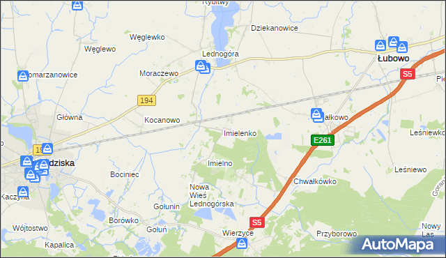 mapa Imielenko, Imielenko na mapie Targeo