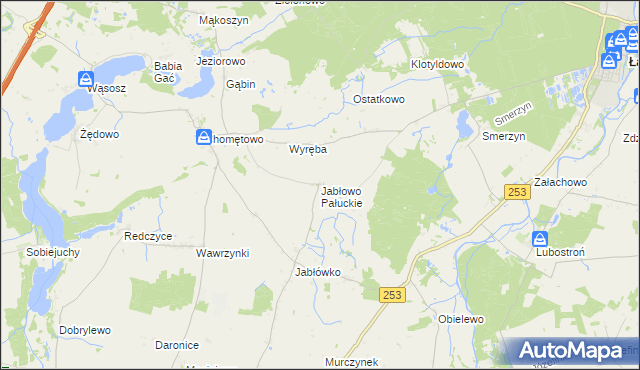 mapa Jabłowo Pałuckie, Jabłowo Pałuckie na mapie Targeo