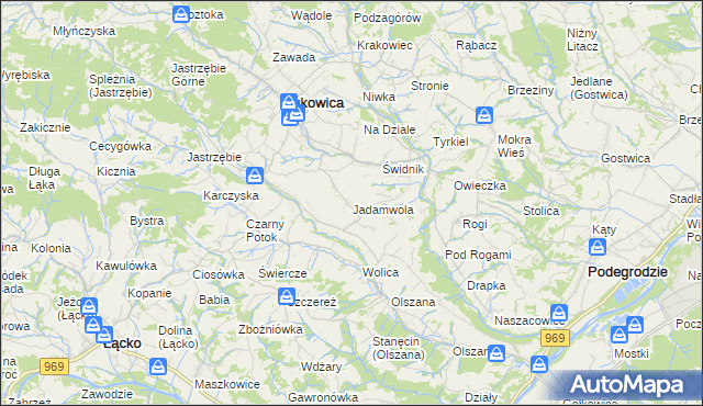 mapa Jadamwola, Jadamwola na mapie Targeo