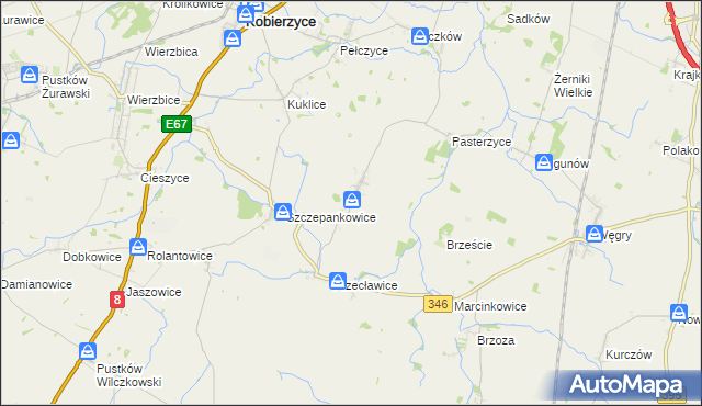 mapa Jaksonów, Jaksonów na mapie Targeo