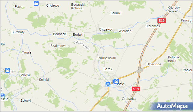 mapa Jakubowskie, Jakubowskie na mapie Targeo